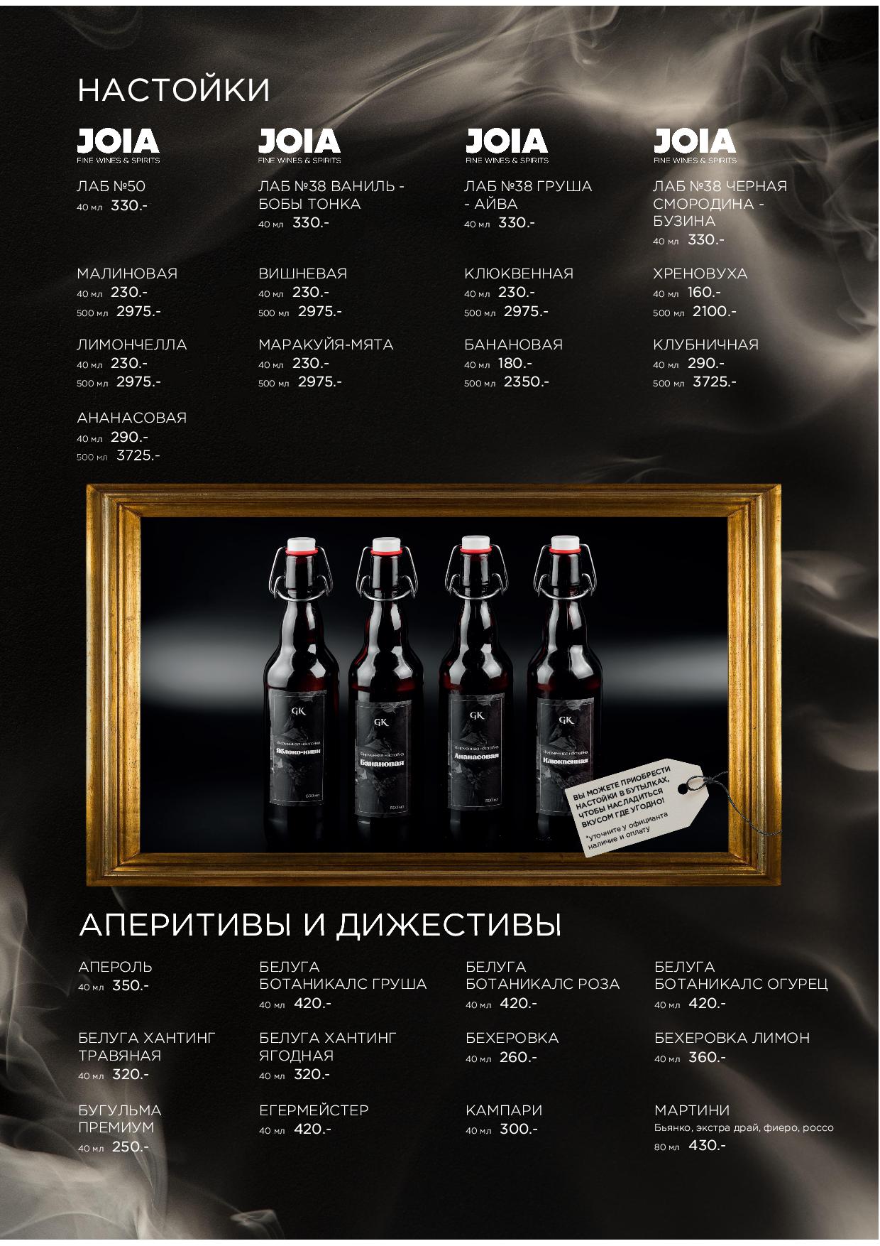 Карта бара - meridiannaya bar vse str04 - Ресторан 1st GALLERY KITCHEN