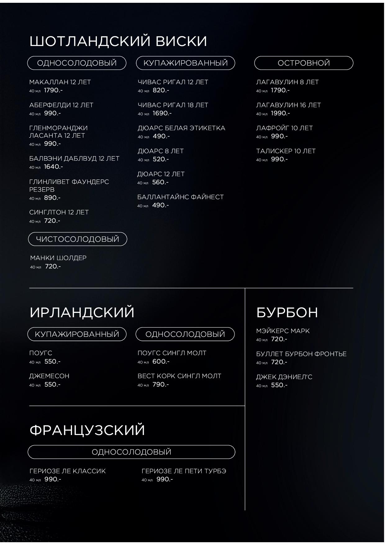 Карта бара - meridiannaya bar vse str07 - Ресторан 1st GALLERY KITCHEN