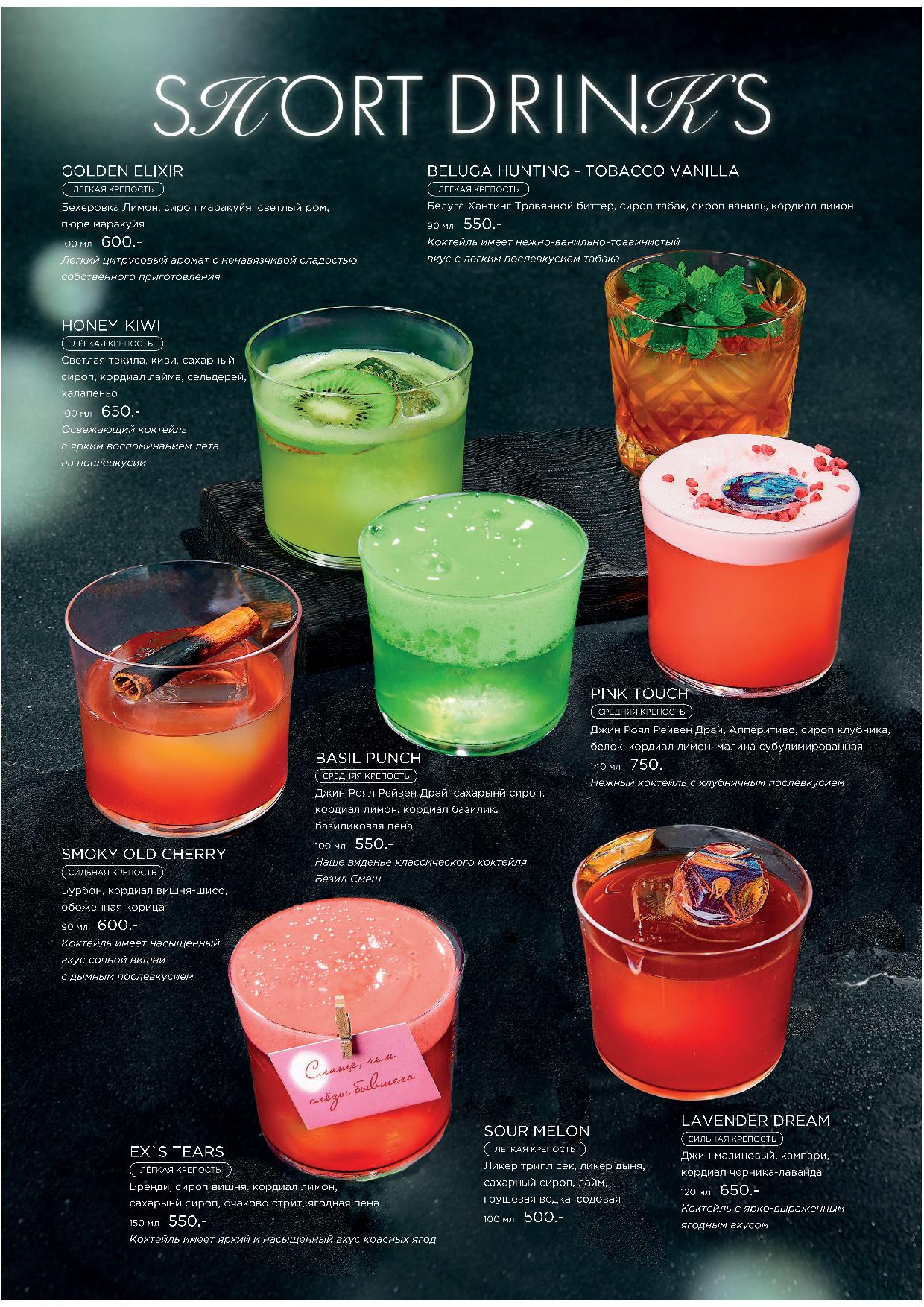 Карта бара - meridiannaya bar vse str10 - Ресторан 1st GALLERY KITCHEN