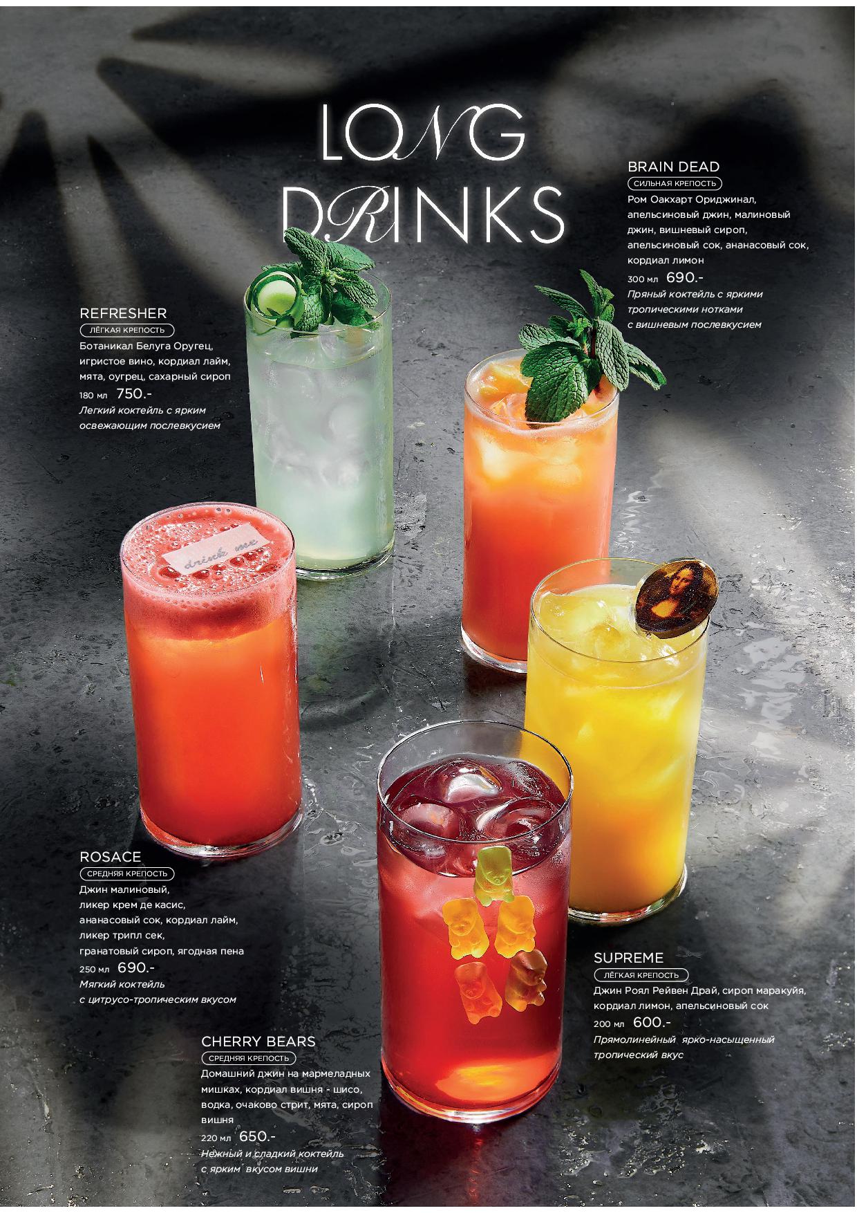 Карта бара - meridiannaya bar vse str11 - Ресторан 1st GALLERY KITCHEN